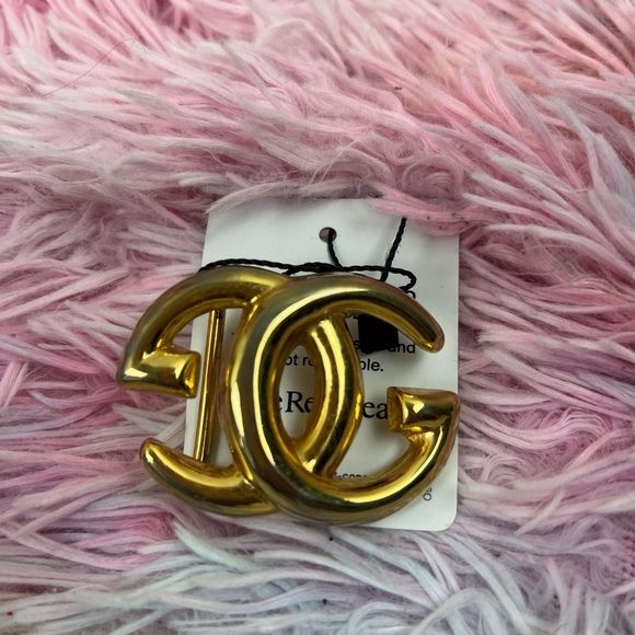 Gucci Goldtone Interlocking GG Belt Buckle Vintage - Picture 1 of 4
